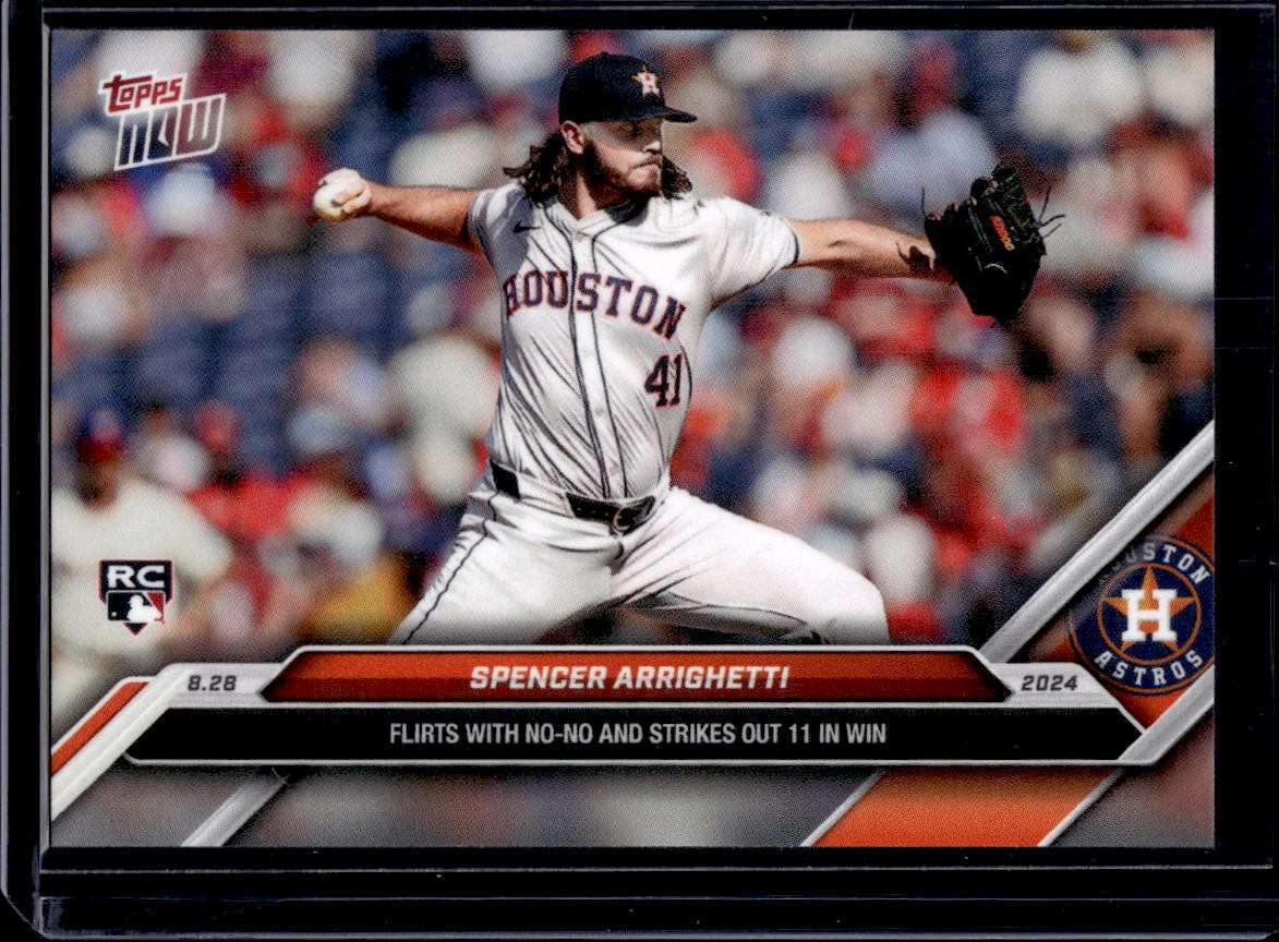 2024 Topps Now #606 Spencer Arrighetti Base Card (Qty) RC
