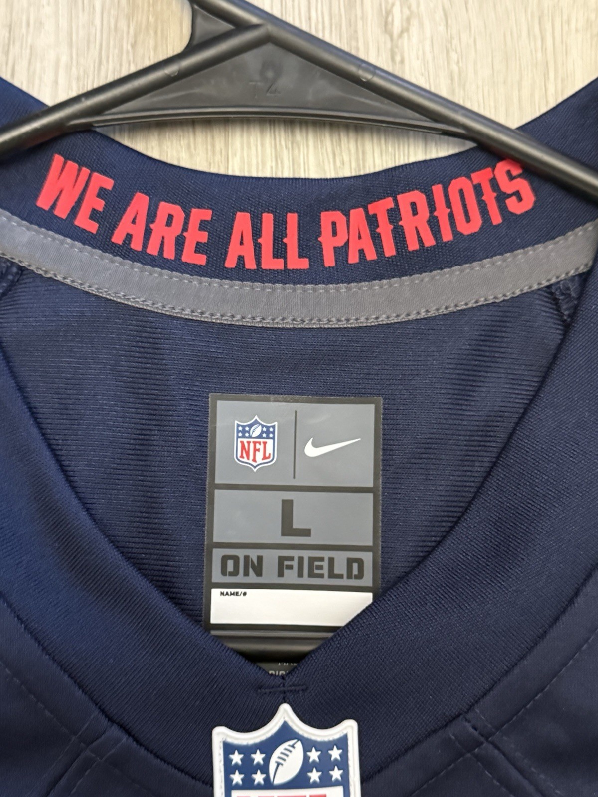 Men’s Large Donald J. Trump #47 New England Patriots Nike NFL Jersey – Navy