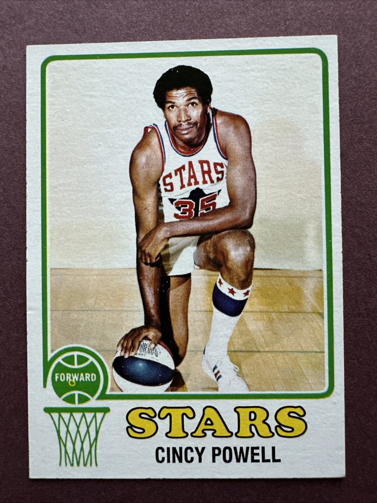 1973-74 Topps #186 Cincy Powell Utah Stars ABA EX-MT