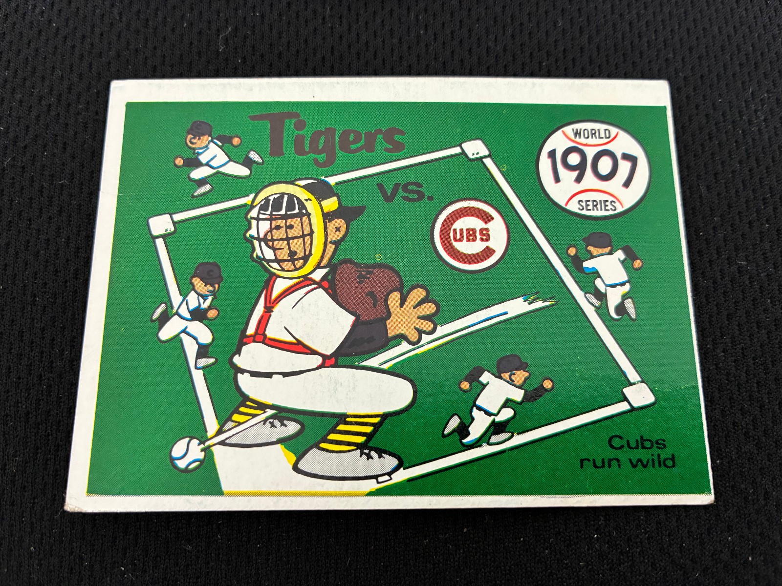 1968 RG LAUGHLIN FLEER WORLD SERIES 1907 TIGERS VS CUBS #4 BASEBALL CARD !