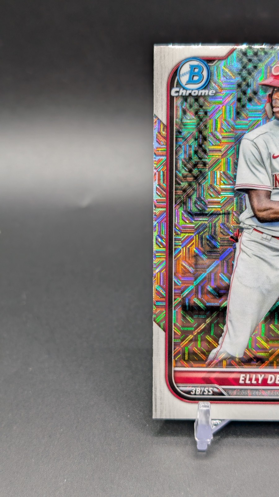 2022 Bowman Chrome 1st Bowman Elly de La Cruz #BCP-50 – Mojo Refractor – Reds