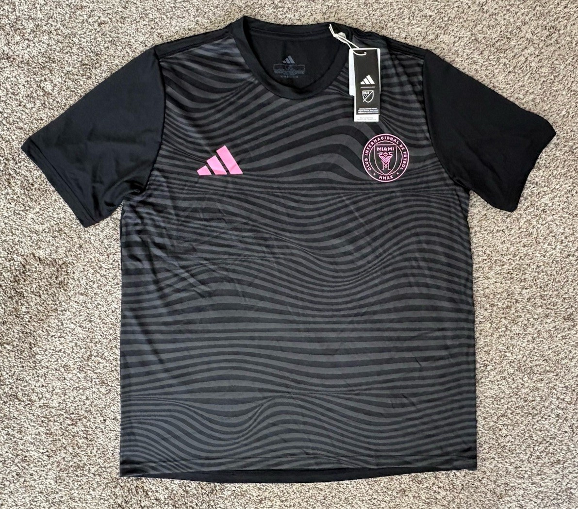 New Adidas Lionel Messi Inter Miami CF #10 Men’s Jersey Black LARGE MSRP $60