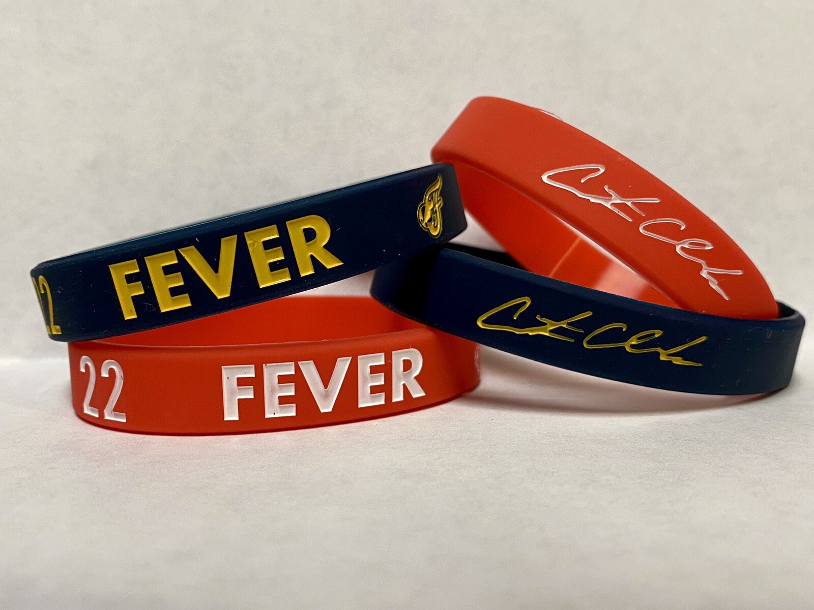 CAITLIN CLARK WRISTBAND 2 SET SILICONE BRACELETS INDIANA FEVER WNBA Adult Large