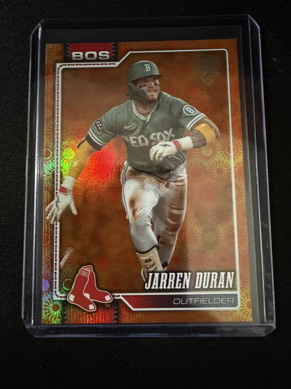 2026 Topps Series 2 Jarren Duran Holiday Sun Parallel #560 Boston Red Sox