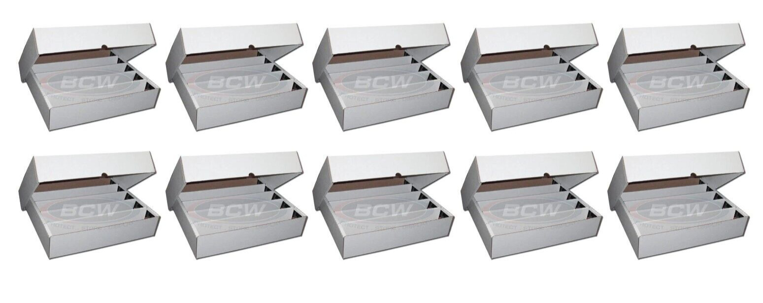 10-Pack BCW 5,000-Card Capacity Full Lid Trading Card Storage Box basketball GPK