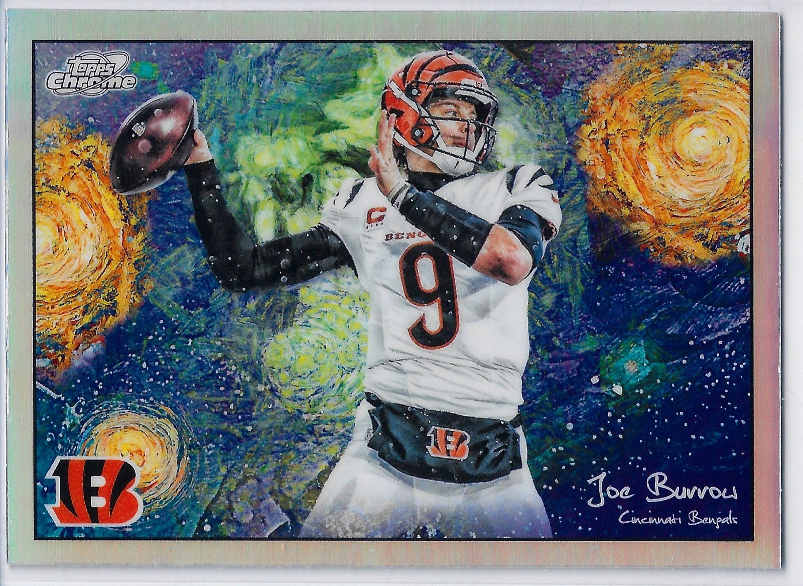 2025 Topps Chrome Cosmic Football Joe Burrow Stars In The Night #STN-13 BENGALS