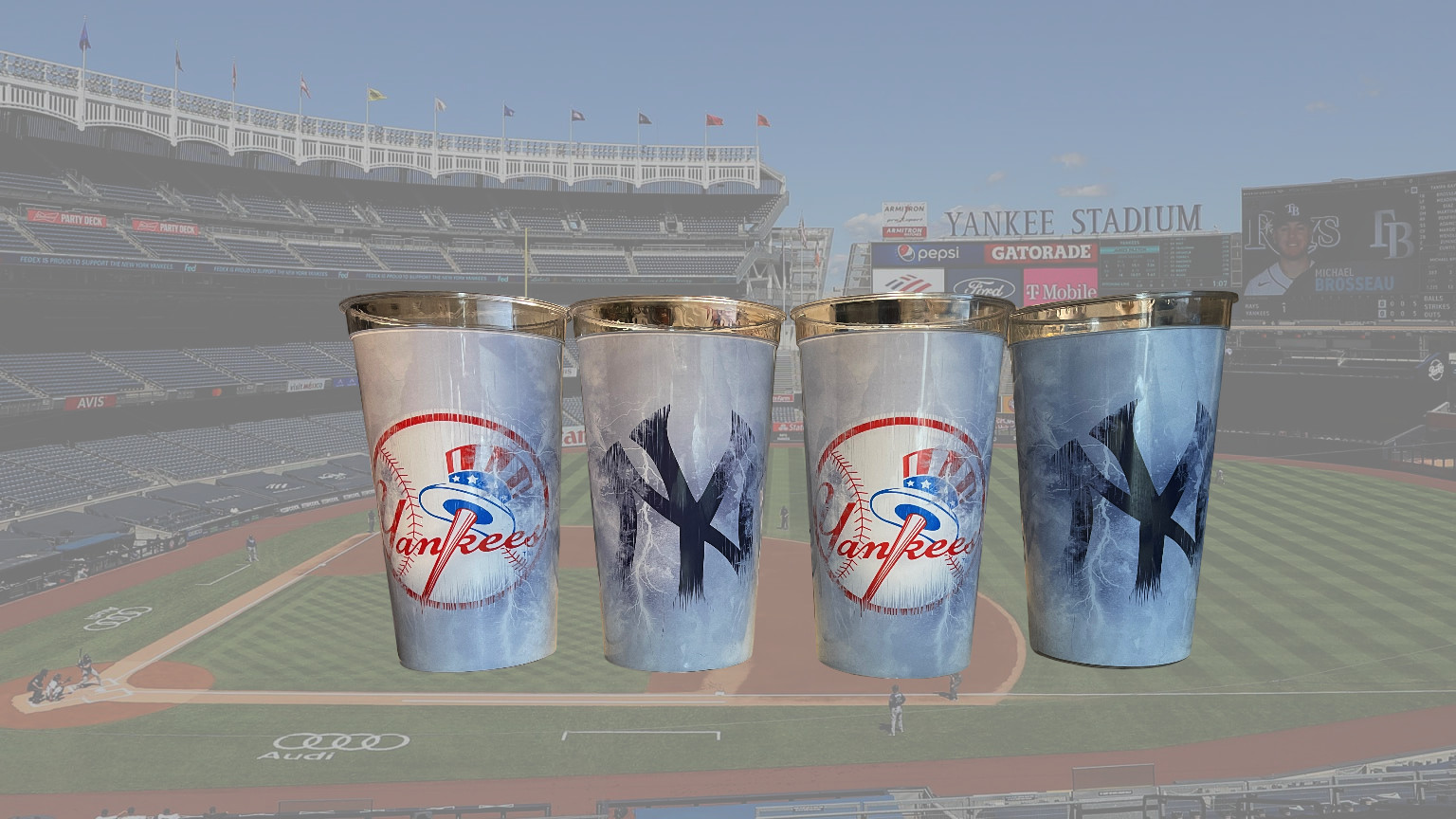 4-Pack 32oz NY Yankees- Yankee Stadium – 2025 Collectible Souvenir Soda Cups 16z