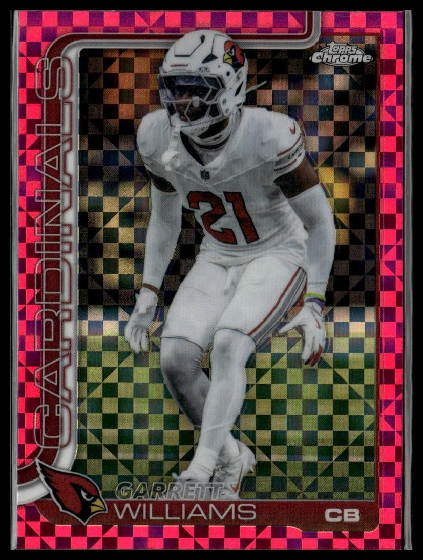 2025 Topps Chrome #6 Garrett Williams Pink X-Fractor CARDINALS