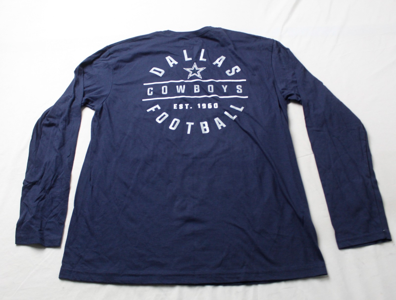 Dallas Cowboys Unisex Adult’s Long Sleeve Football Est. 1960 Tee WR4 Navy Large