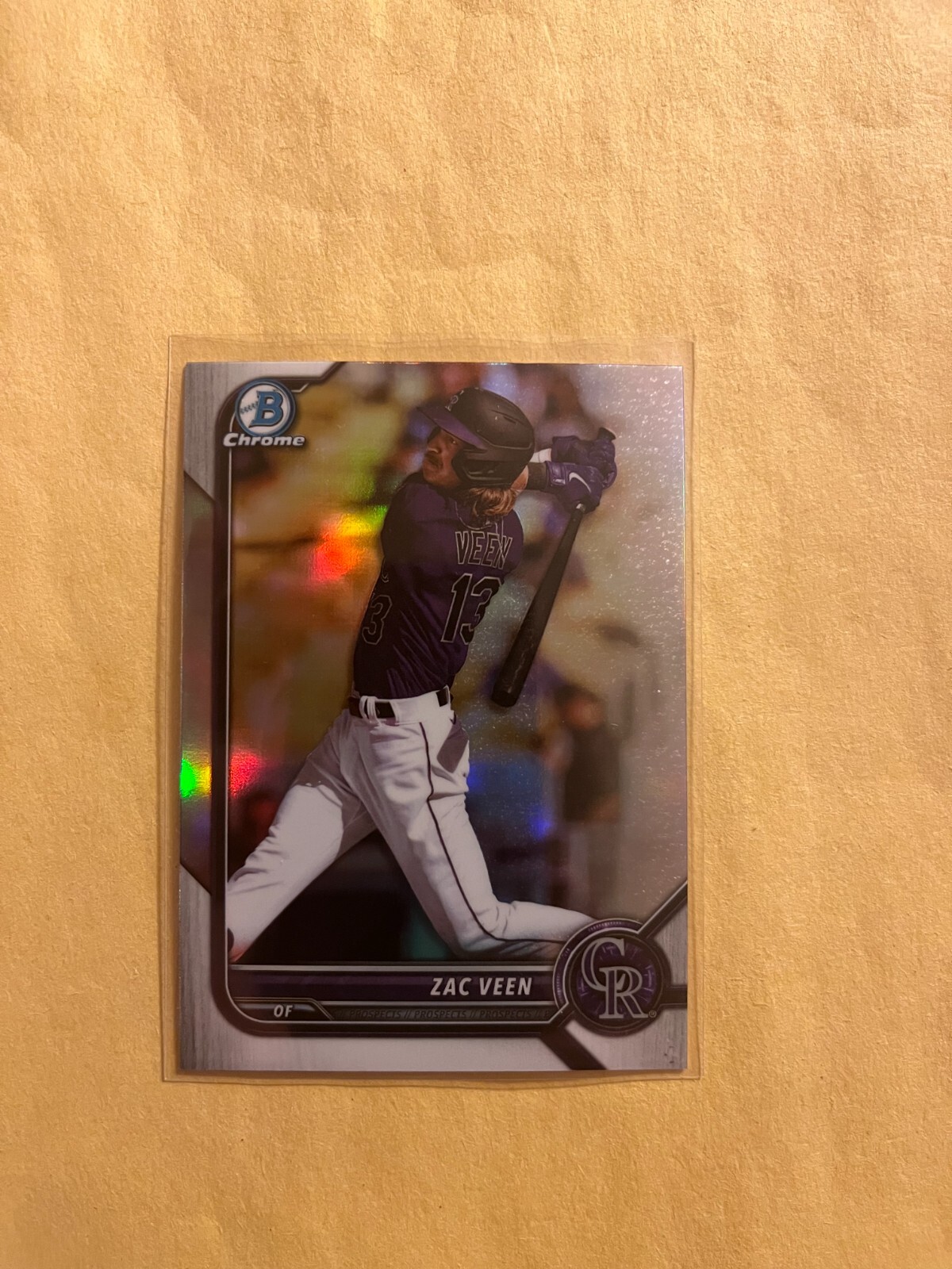 2022 Bowman Draft Zac Veen REFRACTOR #BDC-32 Chrome Prospect Parallel 1