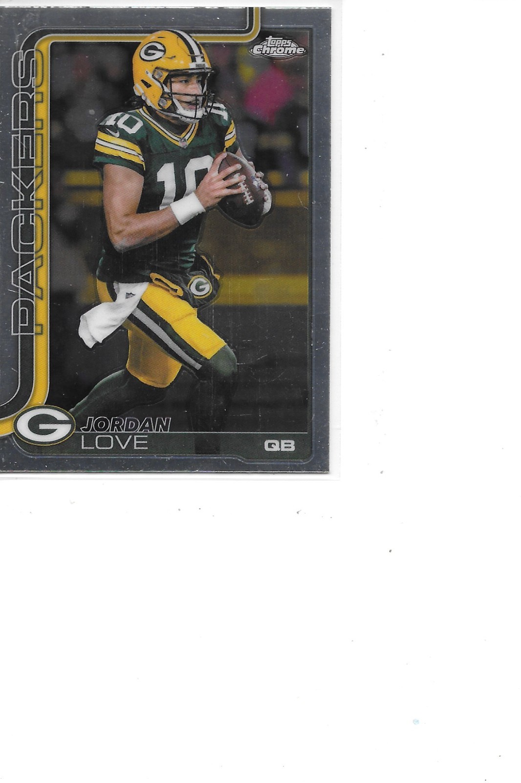 2025 Topps Chrome Jordan Love Green Bay Packers Football Card #109