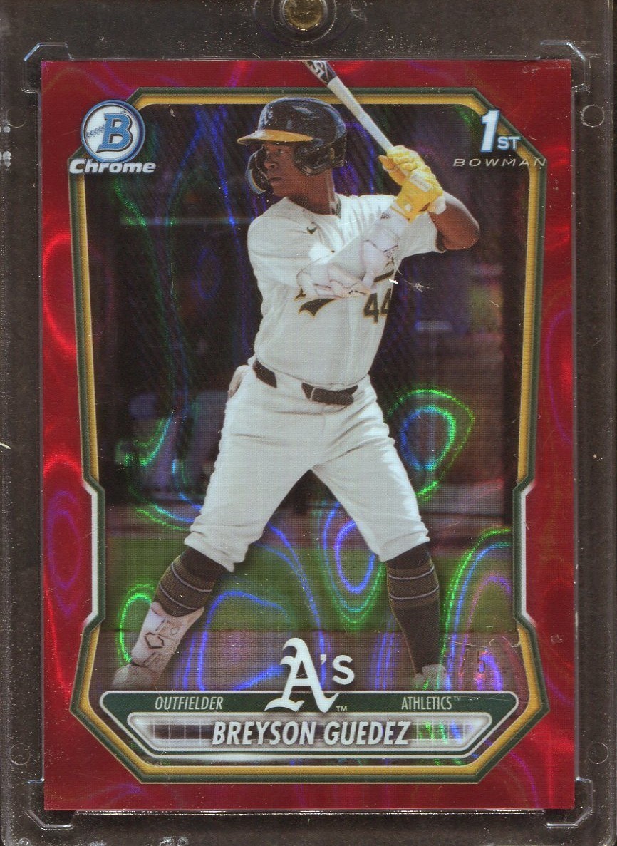 Breyson Guedez 2026 Bowman Chrome 1st Red Lava /5 Athletics BCP-32