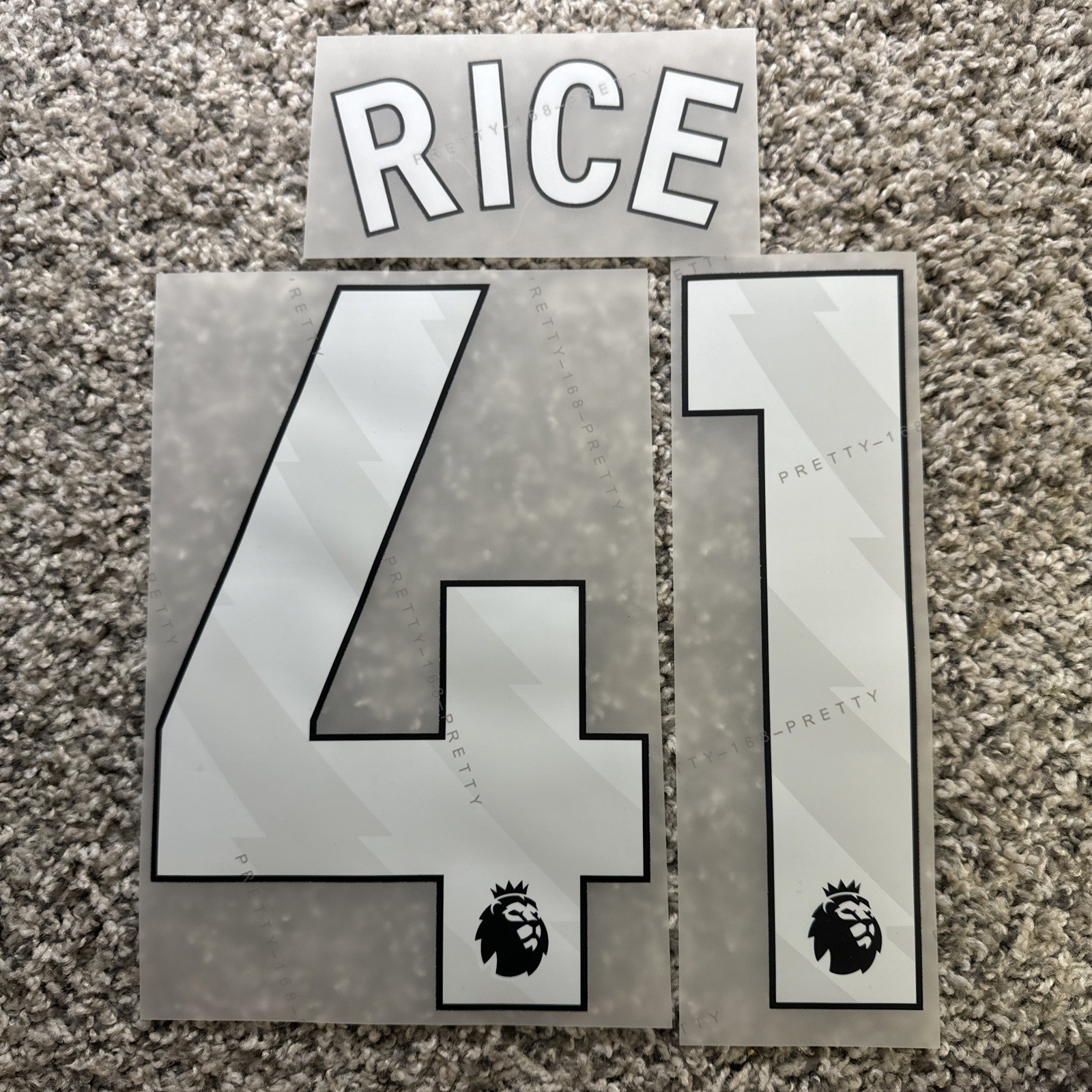 2023/2026 EPL Rice Player Size Premier League Nameset Arsenal Number Name #41