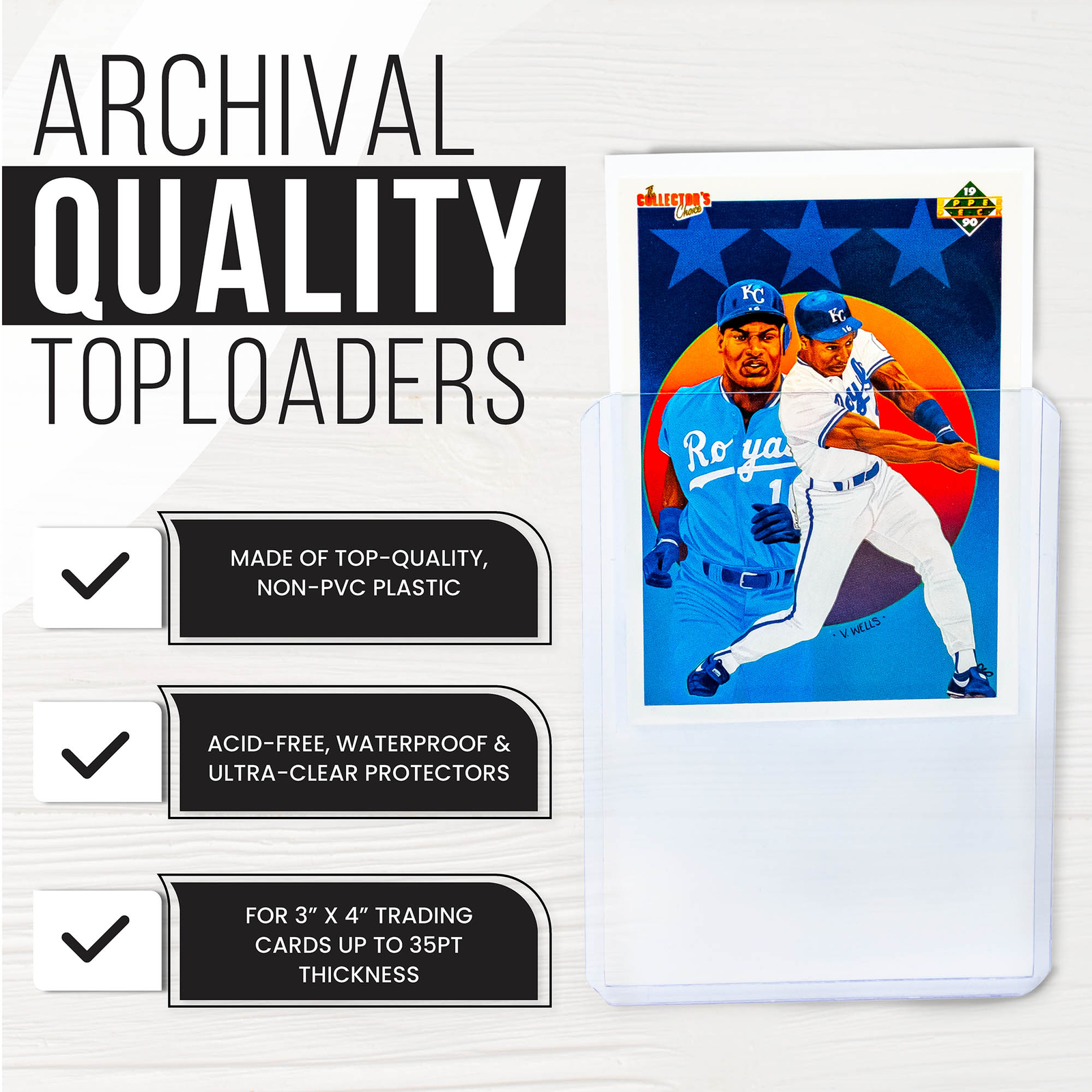 Platinum Protectors Top Loaders Premium Seamless Hard Sleeves for Trading Cards