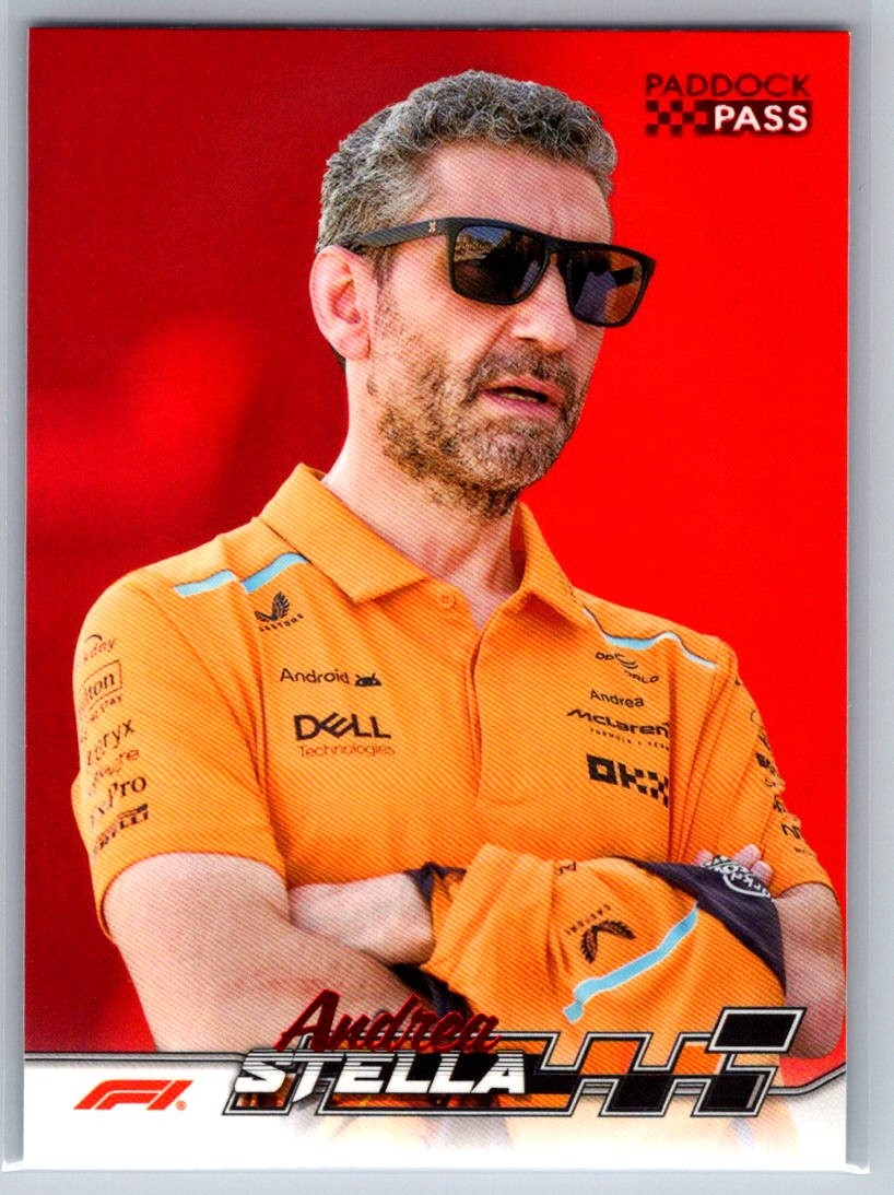 2024 Topps Paddock Pass Formula 1 Andrea Stella Red Foil #76