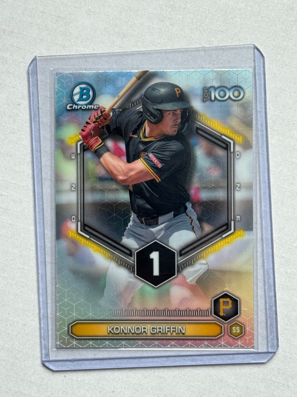 Konnor Griffin 2026 Bowman Chrome Top 100 Prospects #BTP-1 Pittsburgh Pirates