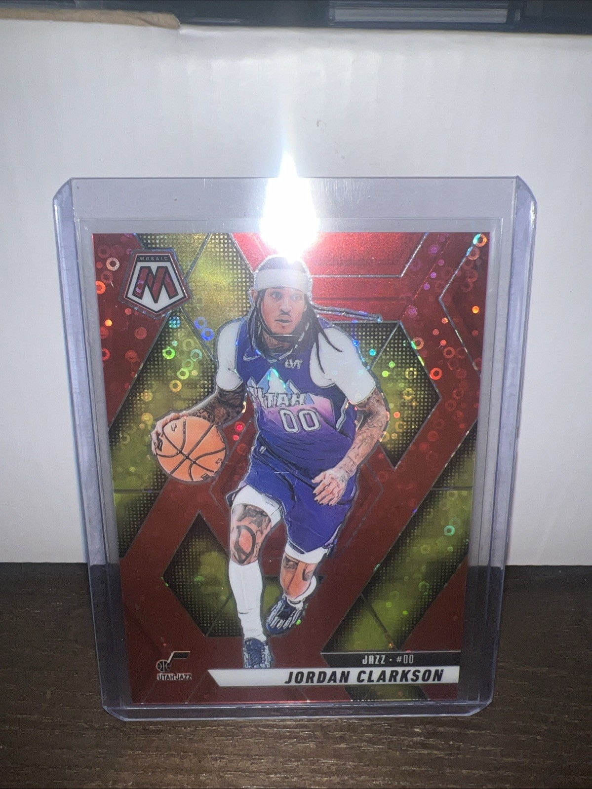 2024-25 Panini Mosaic – Jordan Clarkson #149 Fast Break Red Mosaic Prizm /99