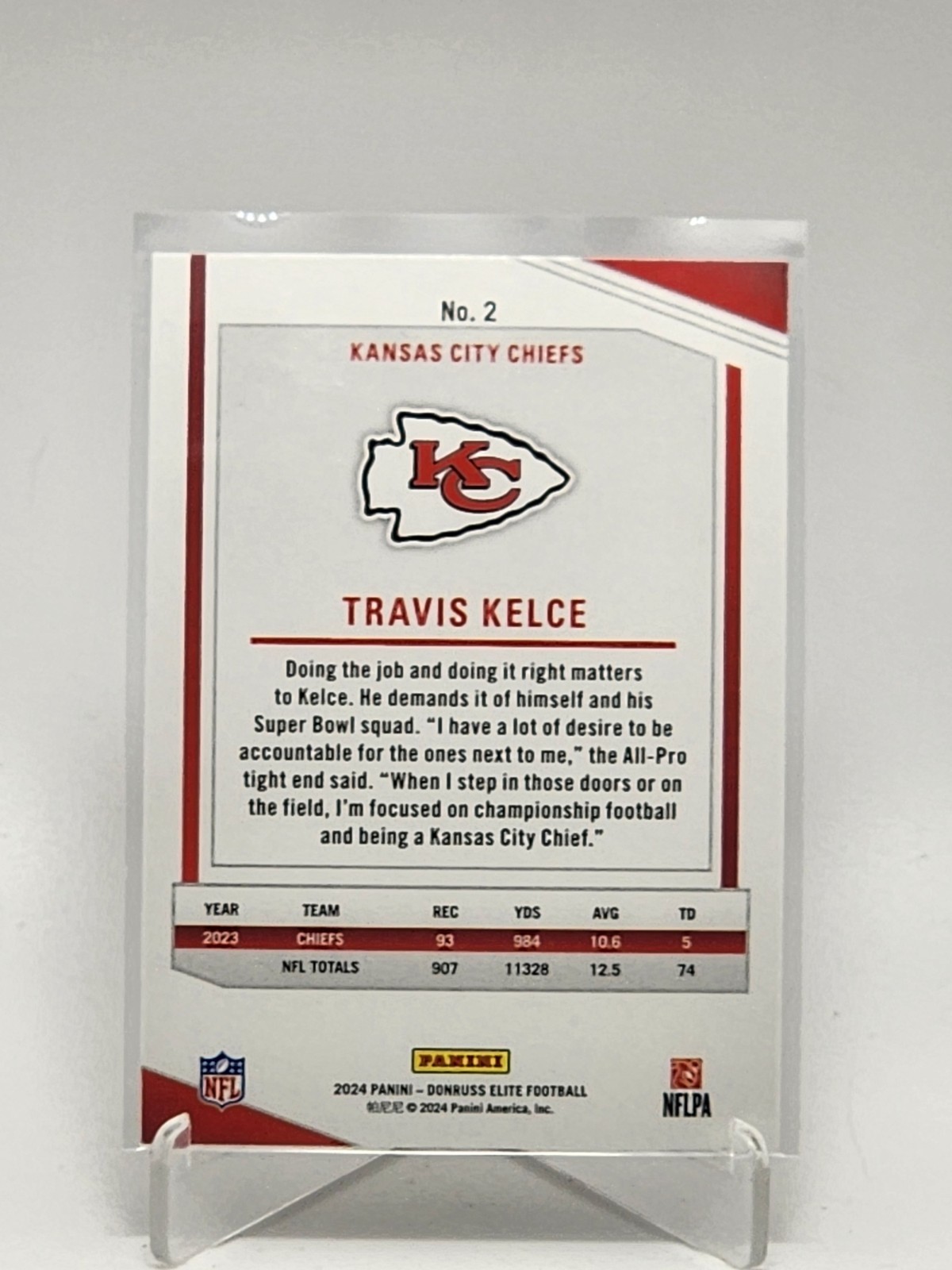 2024 Donruss Elite Football #2 Travis Kelce