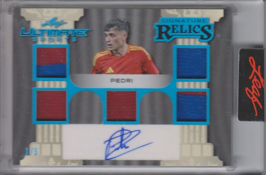 2024 Leaf Ultimate Sports PEDRI Relic Game Used Patches SPAIN World Cup AUTO 1/5