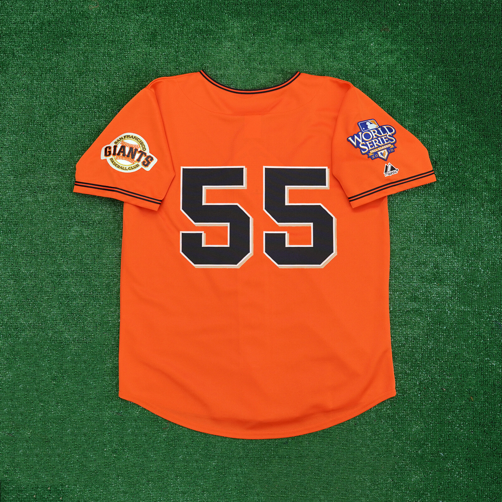 Tim Linecum 2010 San Francisco Giants Men’s Alt Orange World Series Jersey