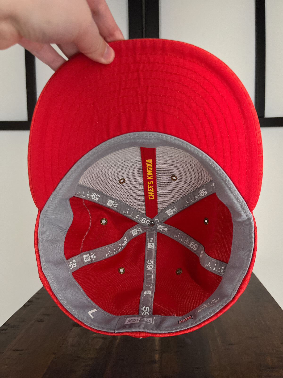 Kansas City Chiefs Hat Cap Fitted Adult 7 Red Polyester AFC West New Era 59Fifty