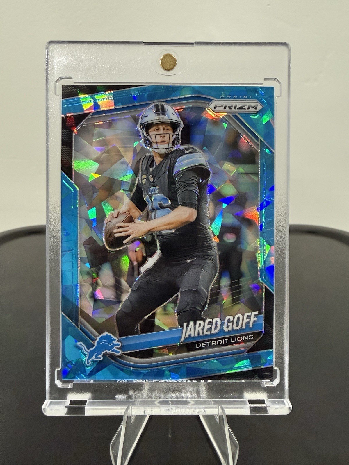 2025 Prizm Football Jared Goff Blue Cracked Ice Color Match /99 Detroit Lions