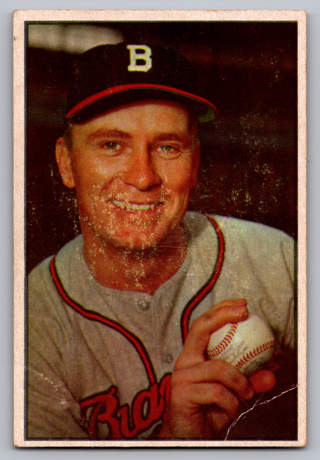 1953 BOWMAN COLOR #37 JIM WILSON BRAVES