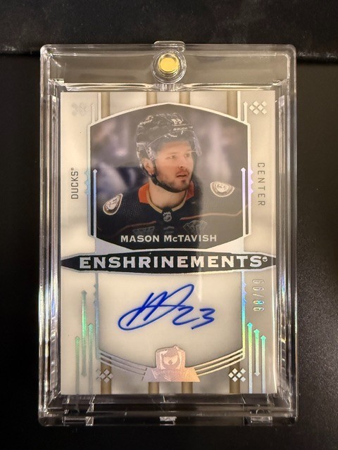 2024-25 Upper Deck The Cup – MASON MCTAVISH – Enshrinements AUTO – #ed 98/99