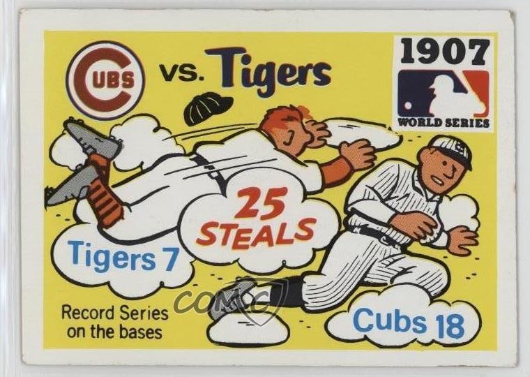 1971 Fleer Laughlin World Series Chicago Cubs Detroit Tigers 1907 vs Team #5 0b0