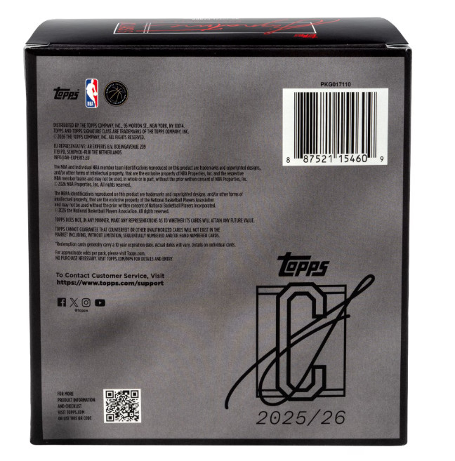 2025-26 Topps Signature Class Basketball Trading Cards Mega Box 8 cards Per pack