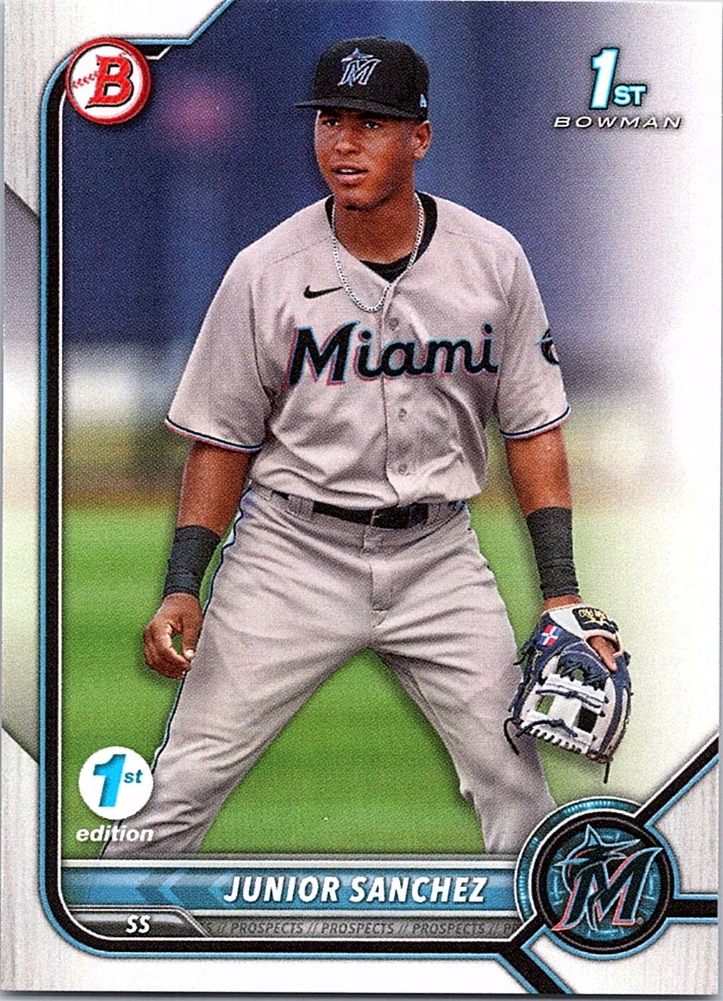 Junior Sanchez 2022 Bowman 1st Edition #BPPF-111 Miami Marlins