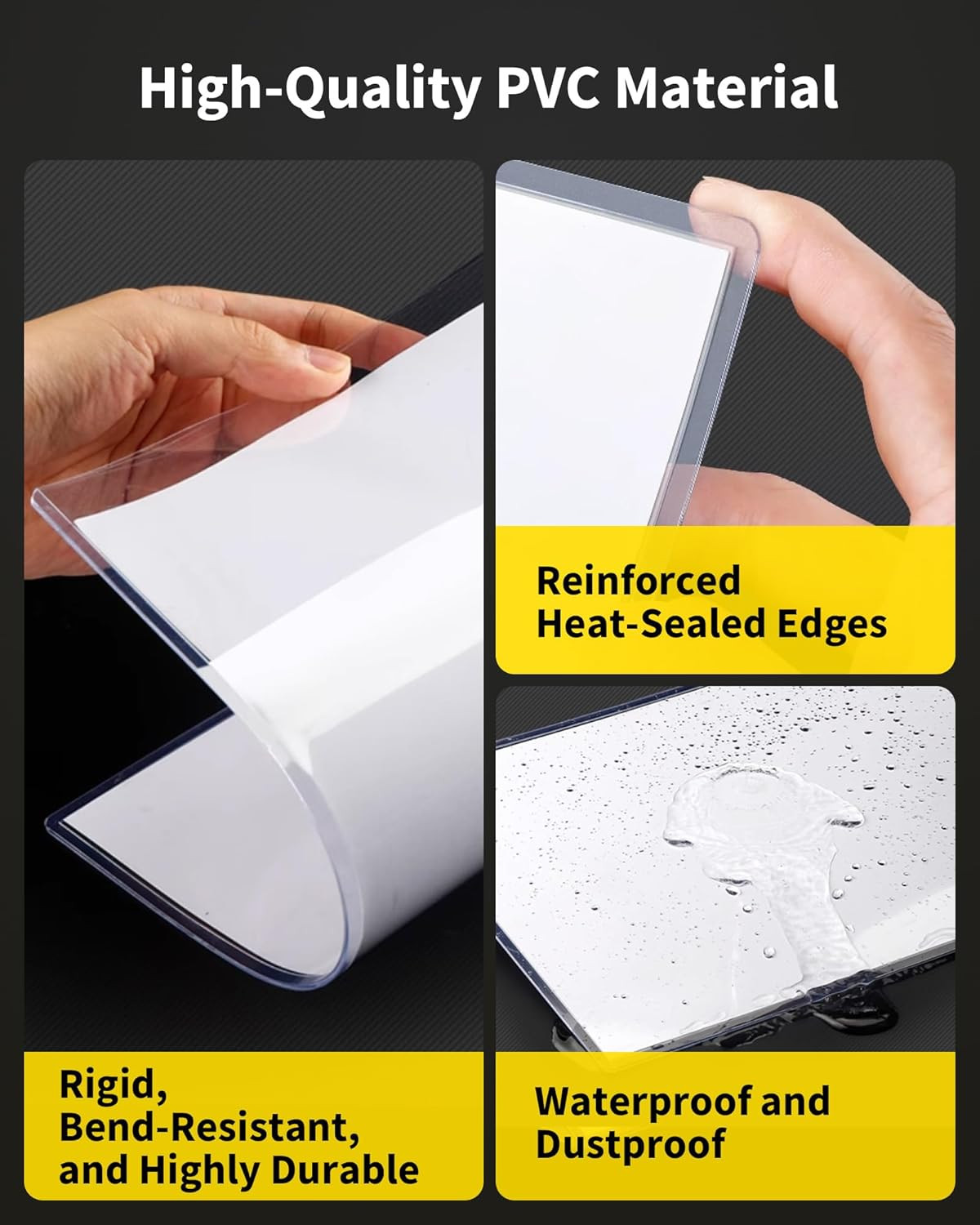 8×10 Toploaders Clear Rigid Plastic Sleeves (10 Pack), Hard Sheet Protectors