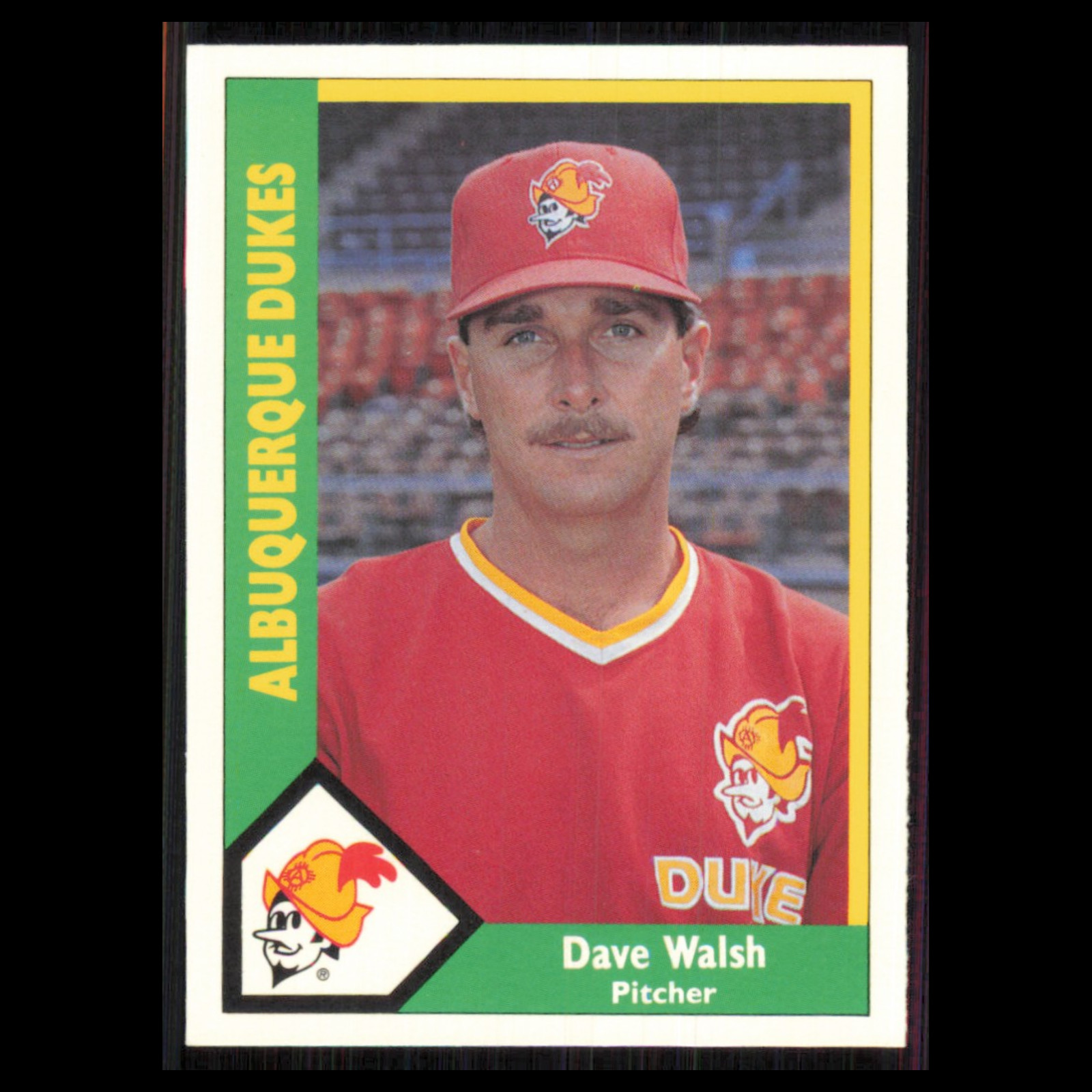 Dave Walsh #413 1990 CMC Minor League Albuquerque Dukes Baseball Card MLB NM
