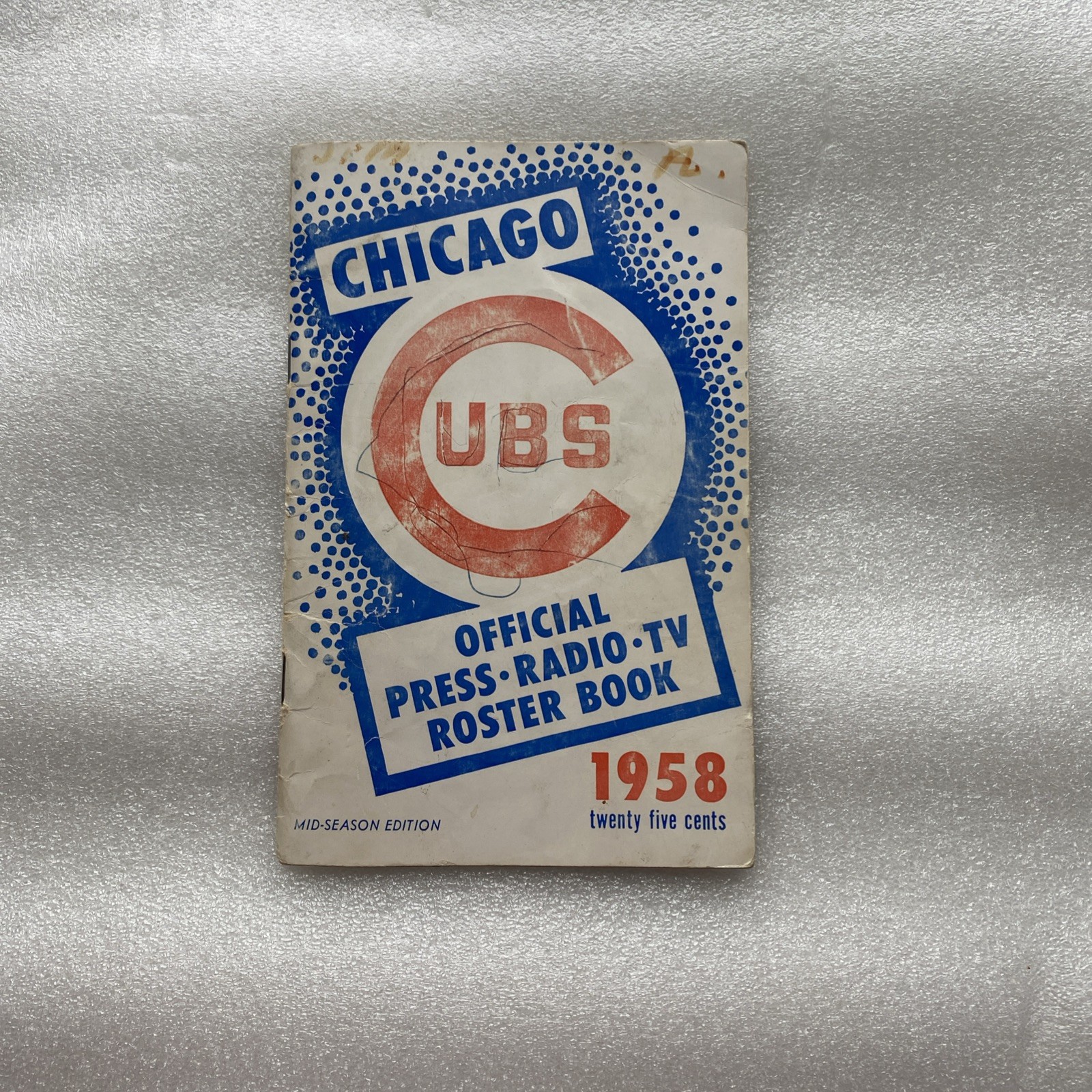 Vintage 1958 Chicago Cubs Official Press Radio TV Roster Book MLB Baseball