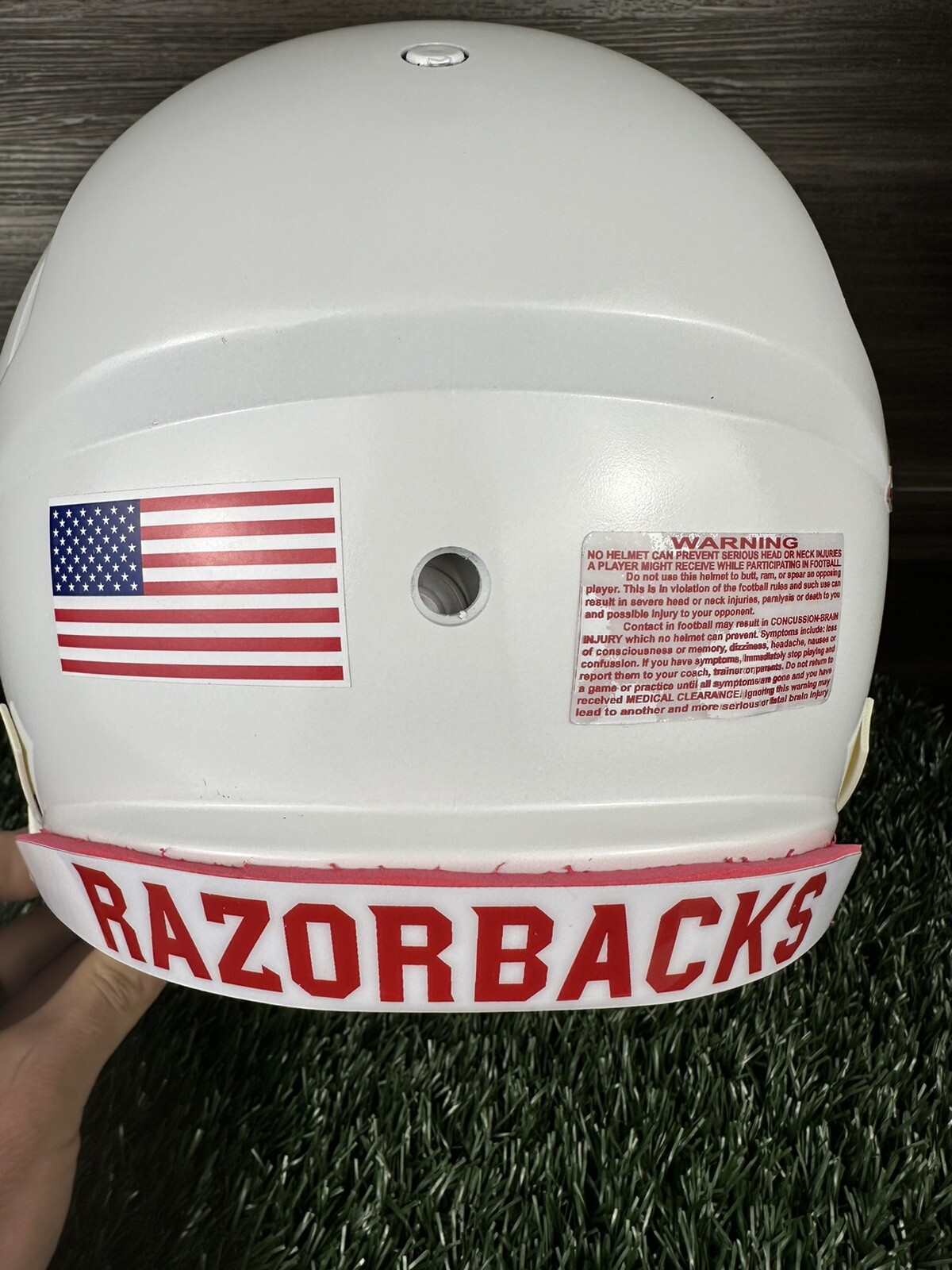 ARKANSAS RAZORBACKS Riddell Full Size Football Helmet Adult + golf Headcover