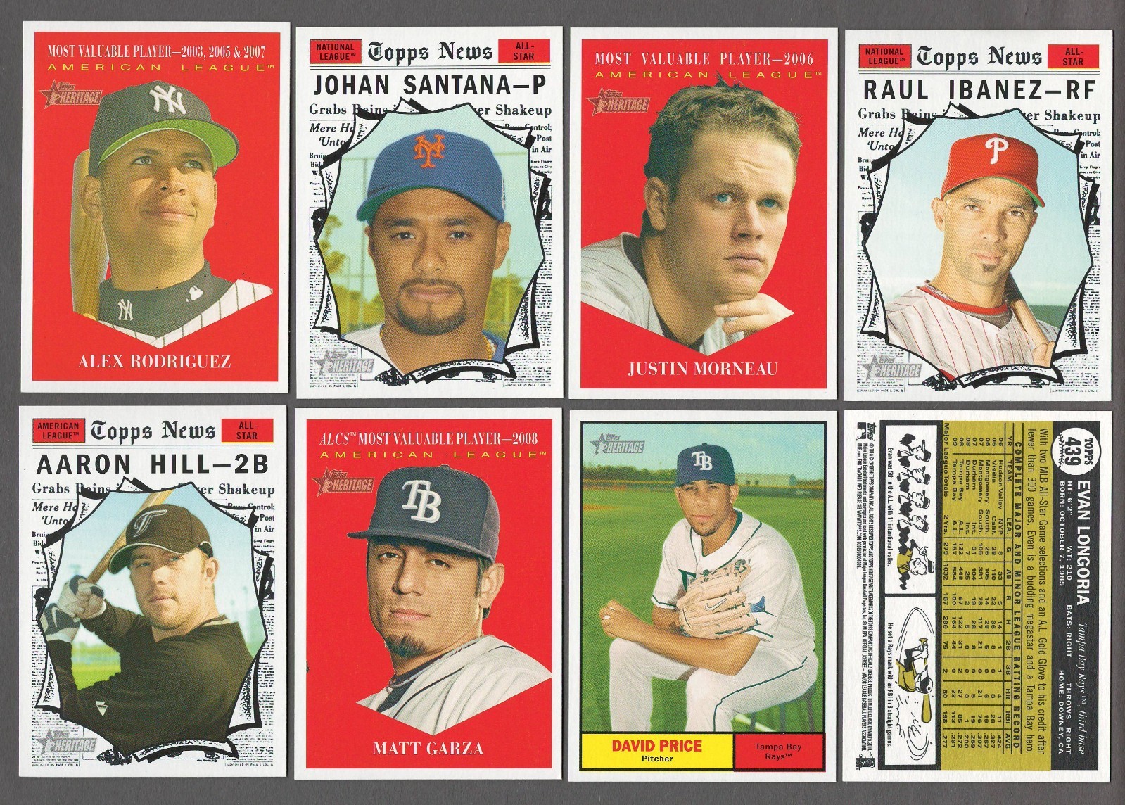 2010 Topps Heritage SP Single Cards #426-500 Base Set Shortprint Subset Sub