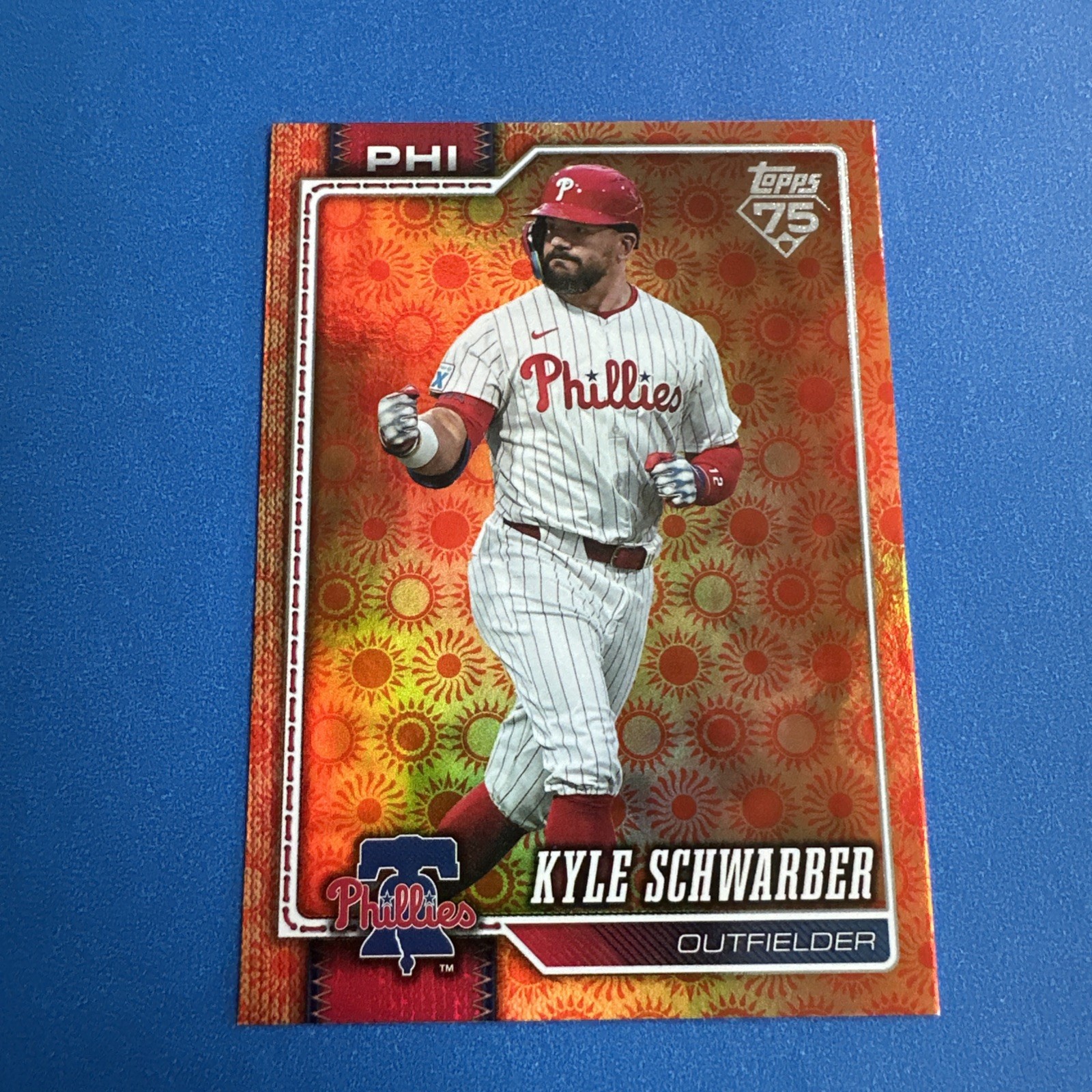 2026 Topps Series 2 Orange Sun Foil #650 Kyle Schwarber Phillies