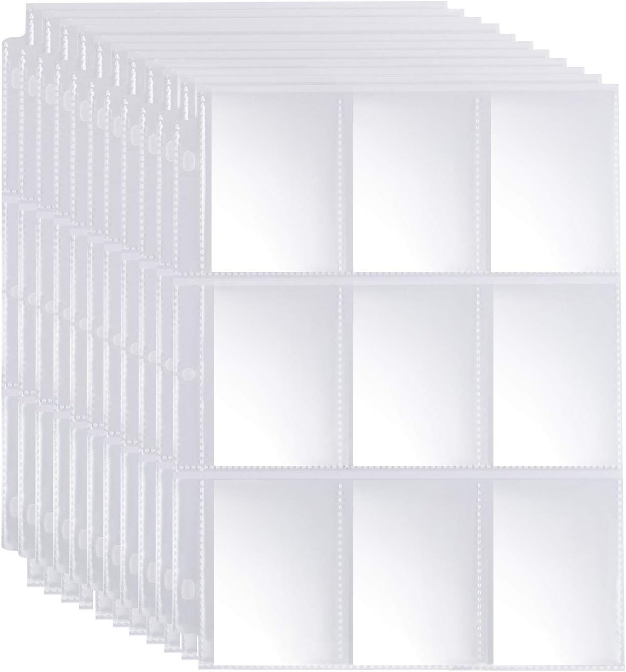 540 Pockets Card Sleeves Binder Sheets Baseball Card Sleeves Pages for 3 Ring…