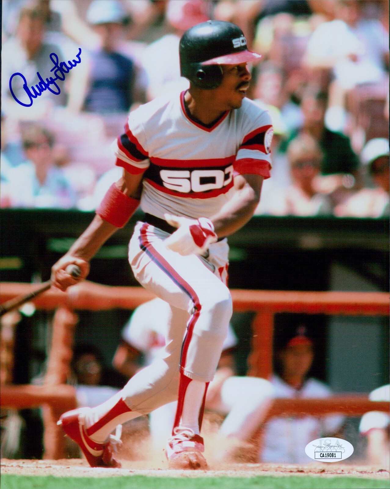 Rudy Law Chicago White Sox Signed 8×10 Glossy Photo JSA Authenticated