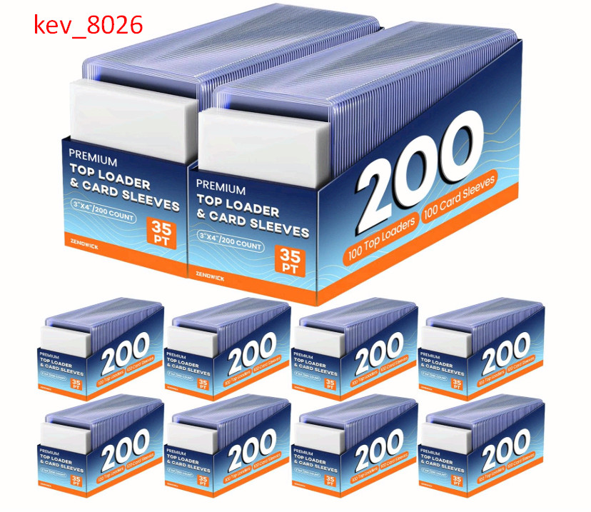 2000 Card Sleeves Top Loaders for Cards, 3″ x 4″ Hard Plastic Toploaders