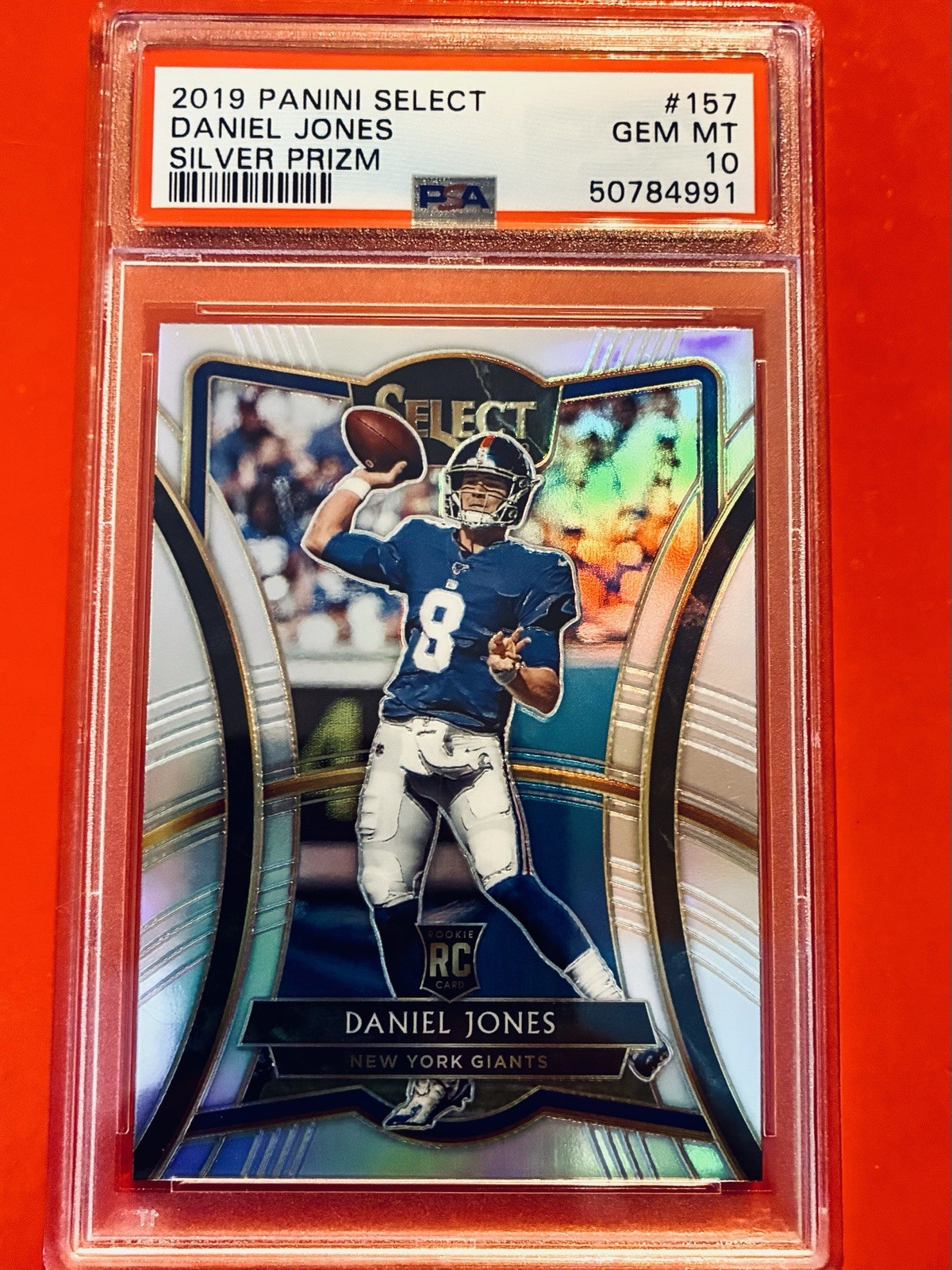 2019 Panini Select – Premier Level Daniel Jones #157 Silver Prizm (RC)