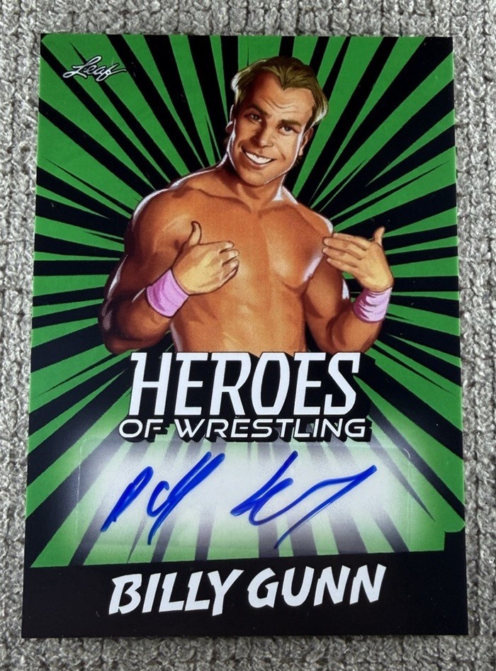 Billy Gunn 2023 Leaf Heroes of Wrestling GREEN Autograph Auto SP #BA-BG1