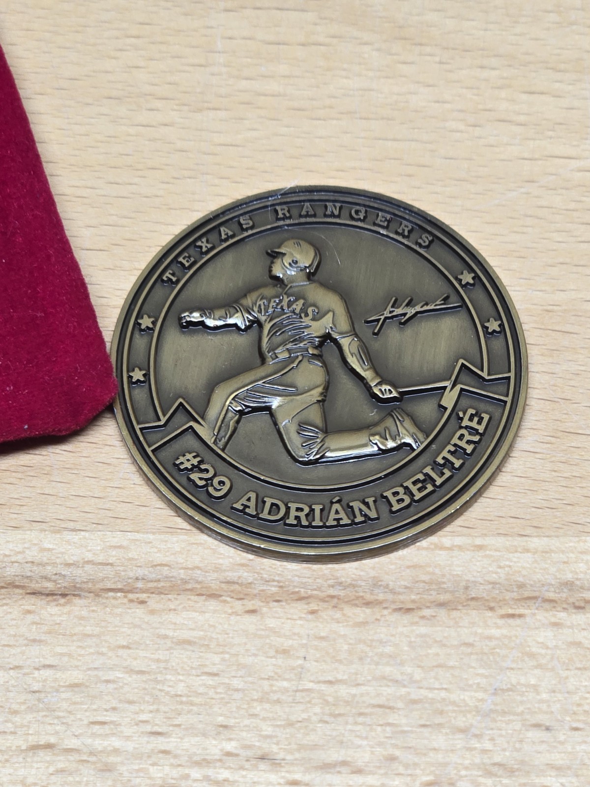 2025 Adrian Beltre HOF Collectible Coin Texas Rangers Theme Night 8/23/25