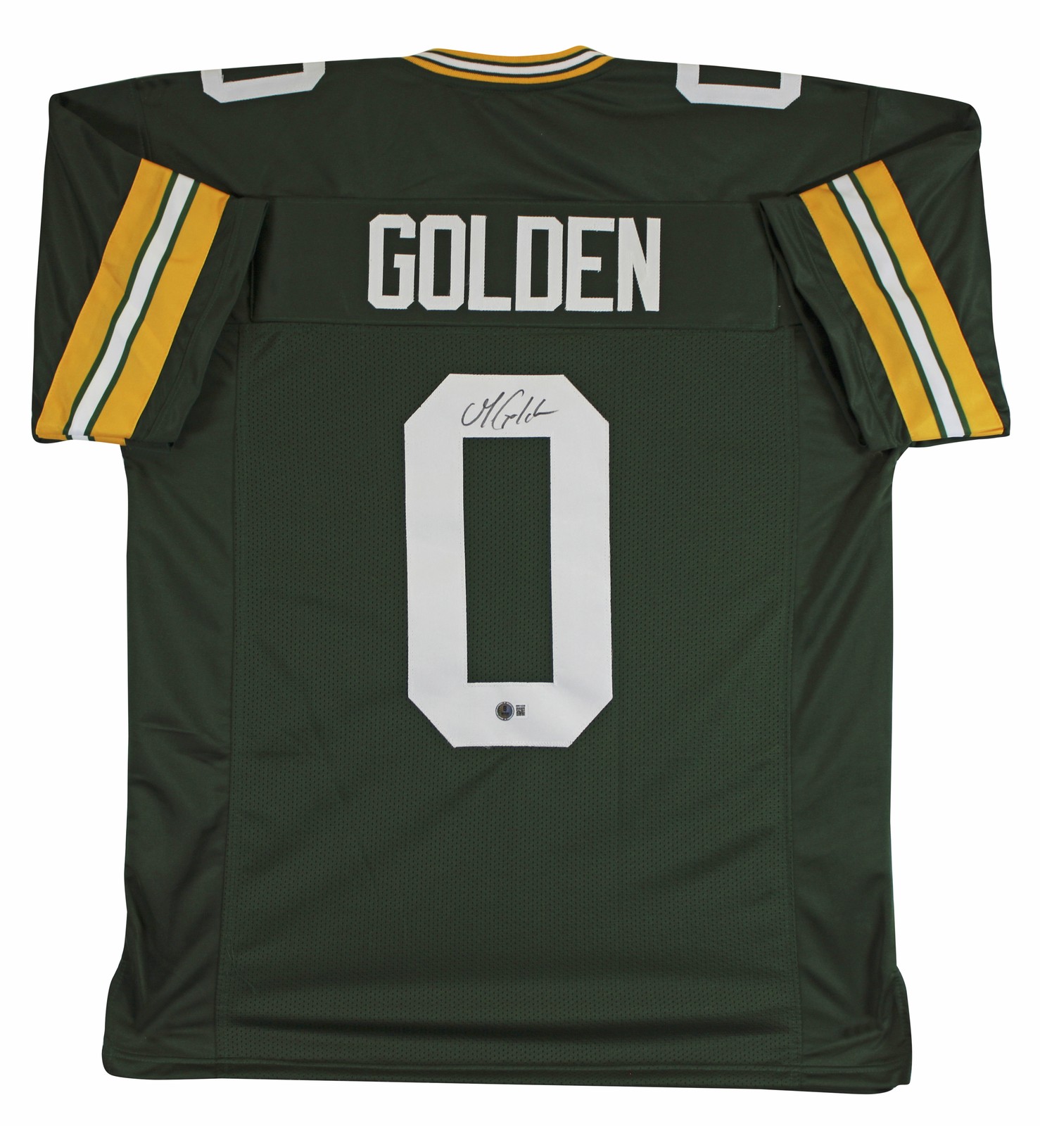 Matthew Golden Authentic Signed Green Pro Style Jersey BAS Witnessed 2