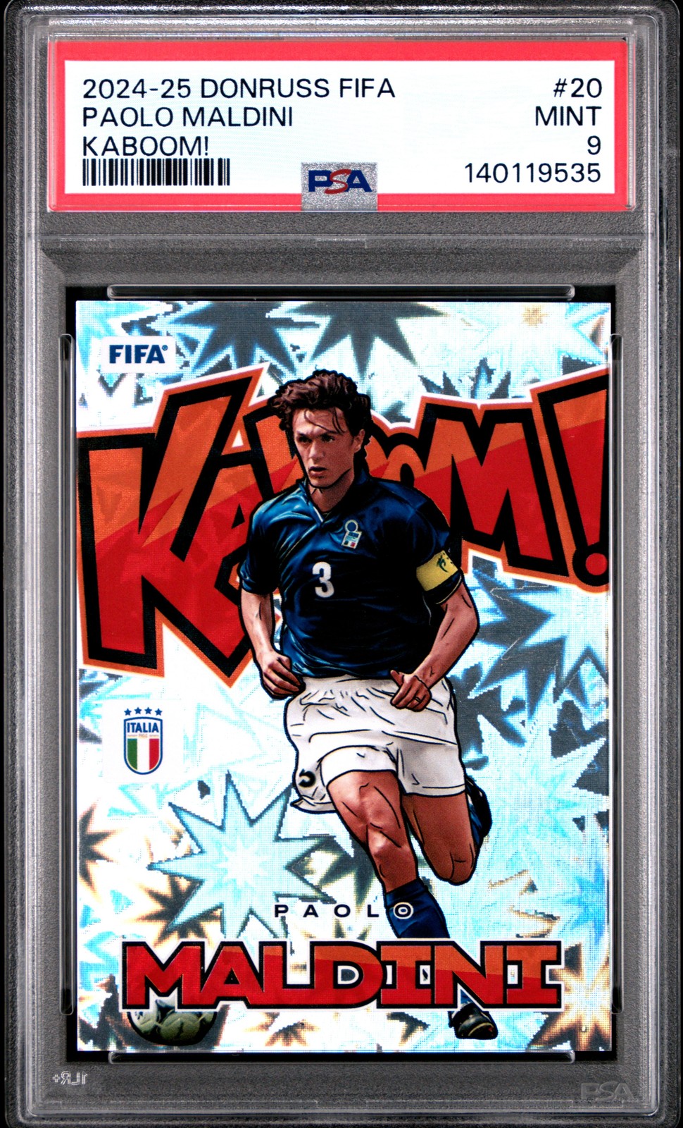 2024-25 PANINI DONRUSS FIFA KABOOM! #20 PAOLO MALDINI PSA 9