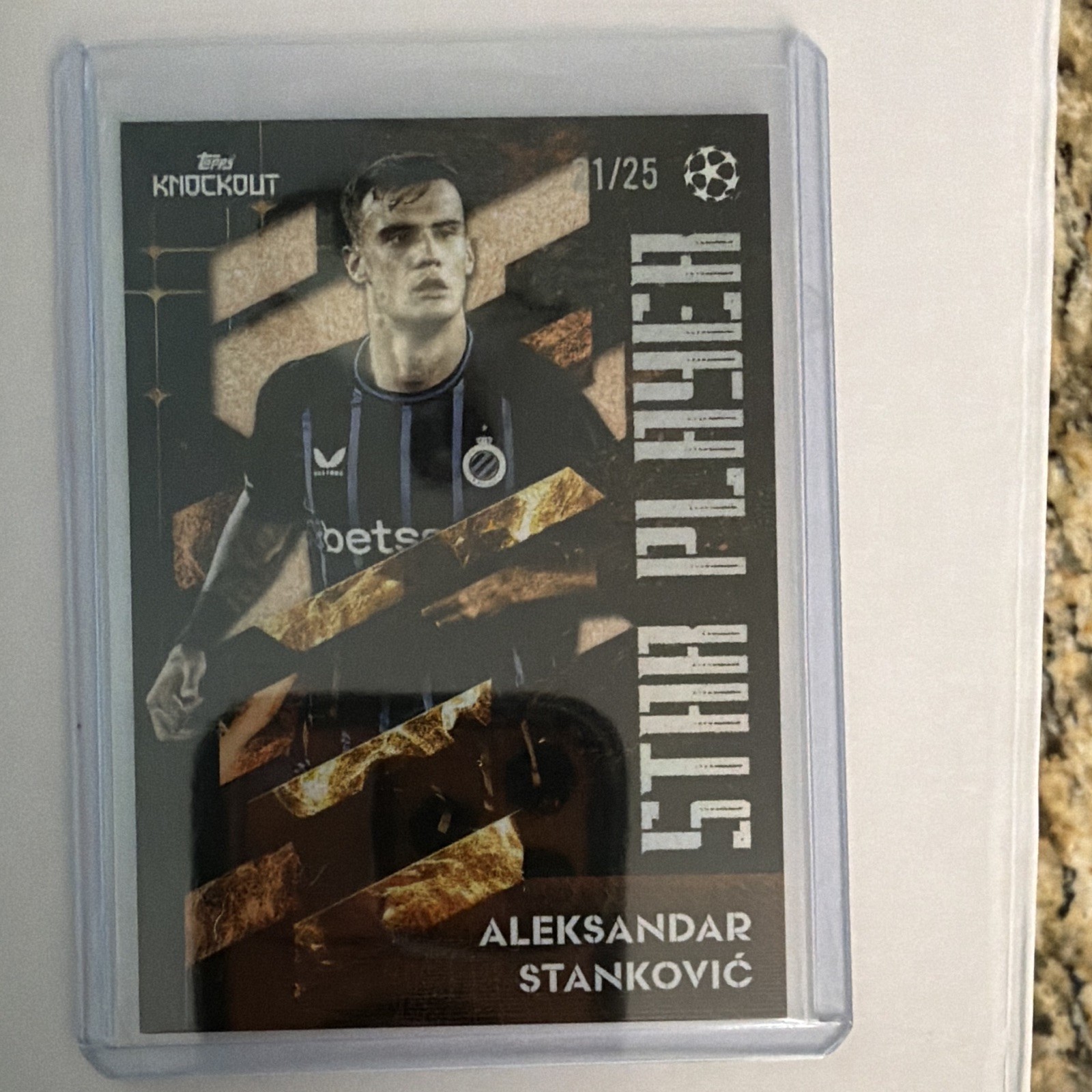 Topps Knockout UCL Aleksandar Stanković Club Brugge KV Undefeated SP /25