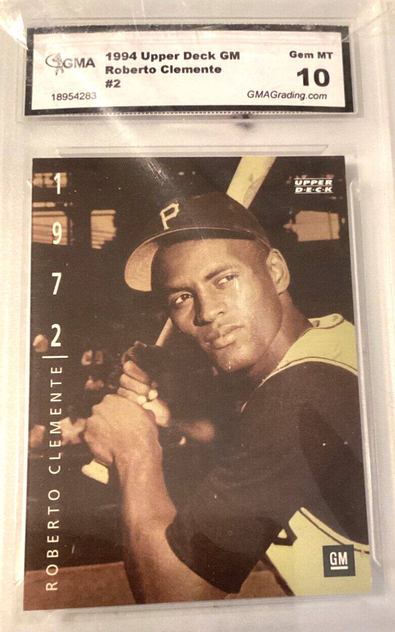 Roberto Clemente 1994 Upper Deck/GM #2Baseball Prevews GMA 10 GEM MINT!!