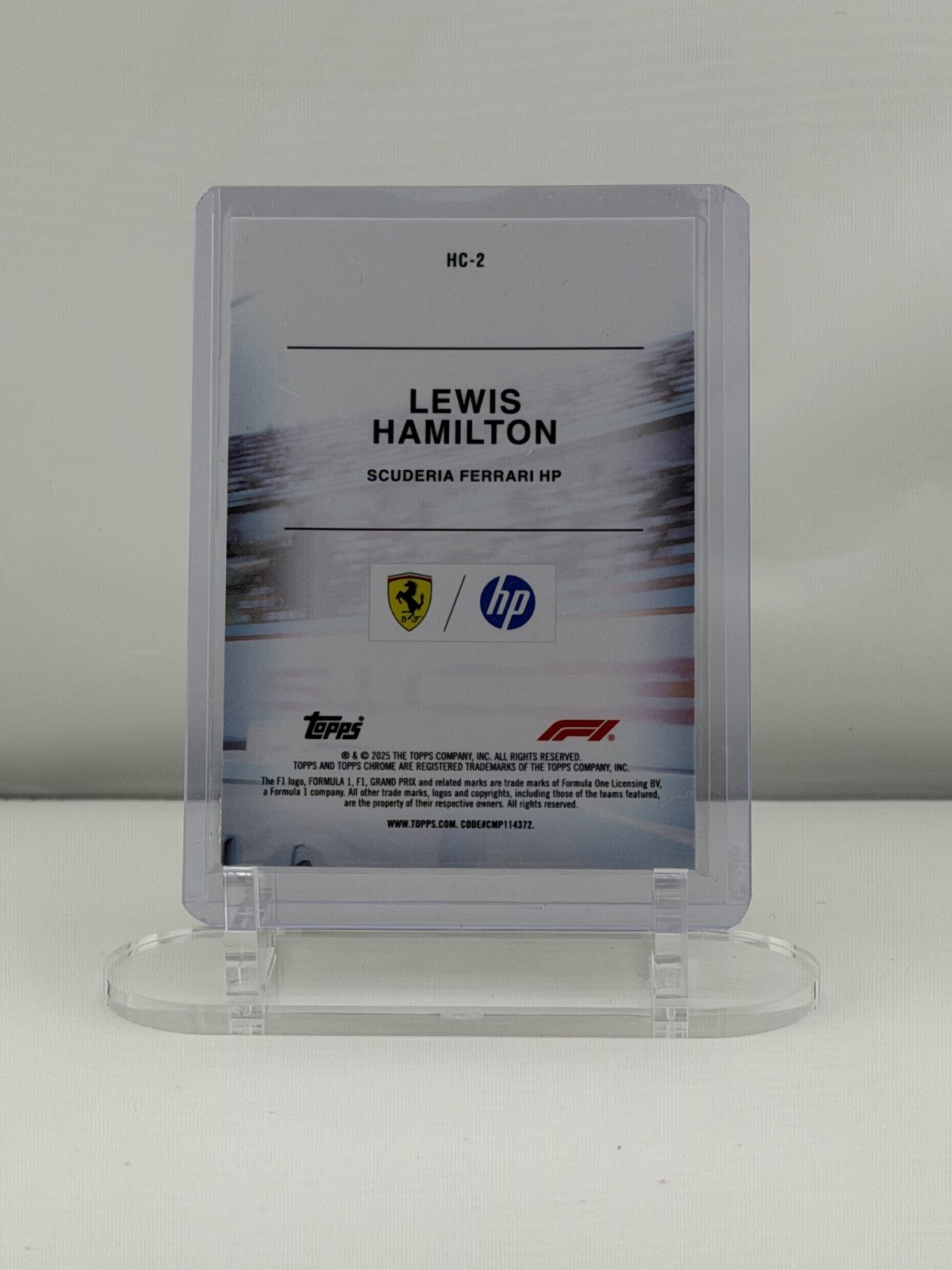 2024 Topps Chrome F1 Lewis Hamilton Helmet Collection Insert Ferrari SP