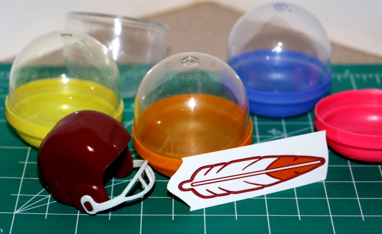 1958-1964 Washington Redskins Vending Machine Decals & Football Gumball Helmets
