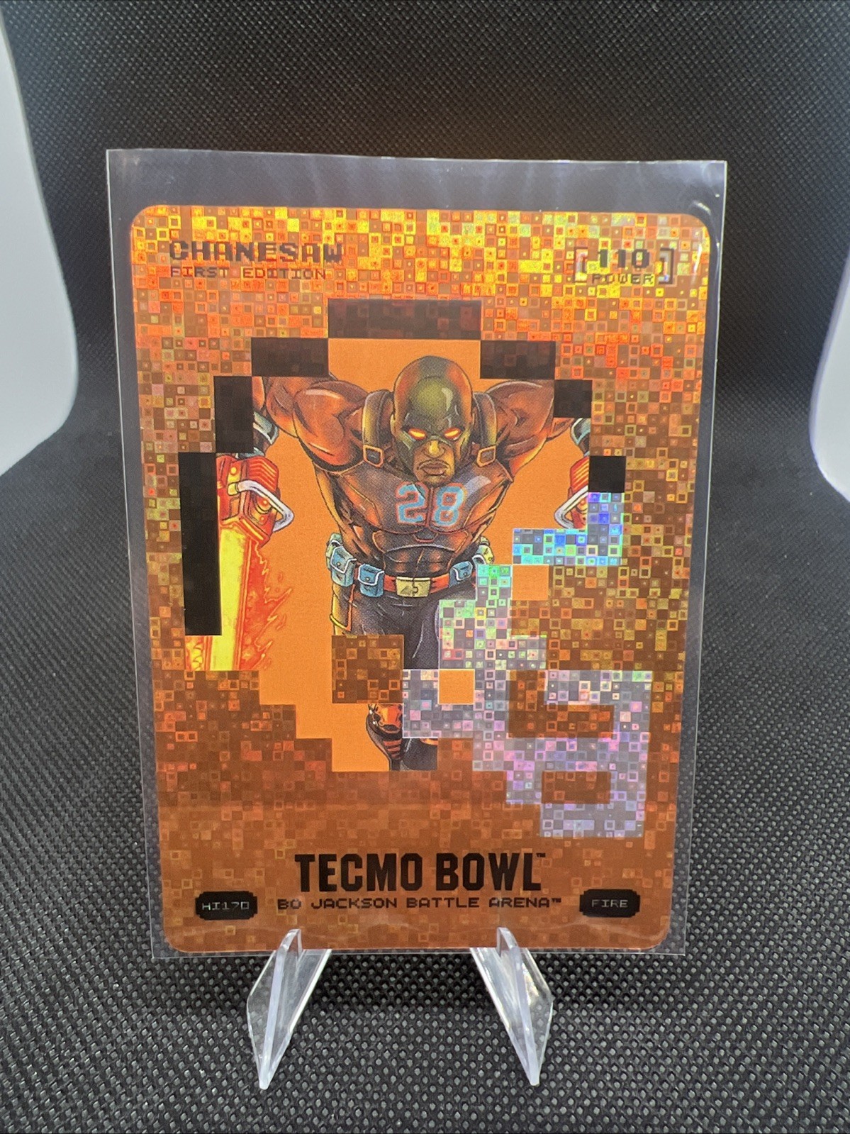 Bo Jackson Battle Arena Techmo Bowl 1st Edition Chanesaw FIRE Helmet Icons